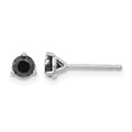 14k White Gold 1/2ct Black Diamond Stud Earrings