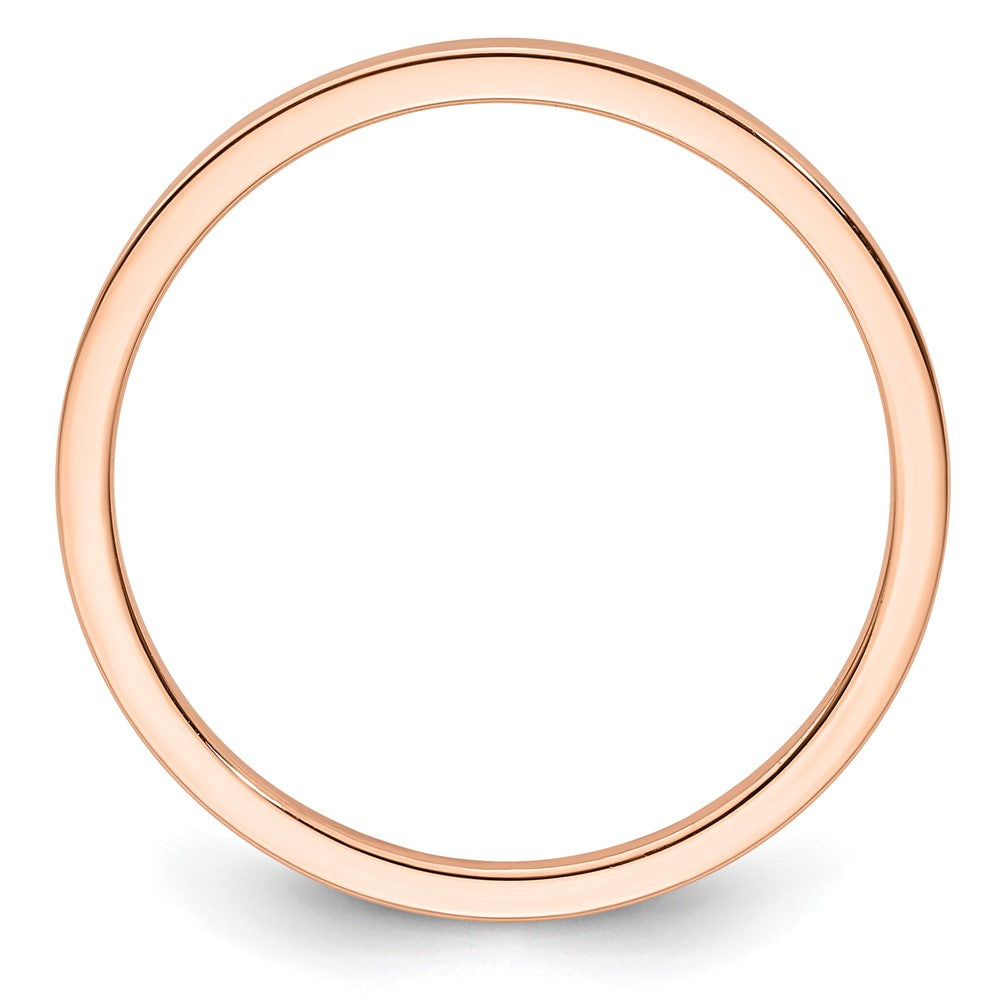 14K Rose Gold 1.2mm Flat Stackable Band
