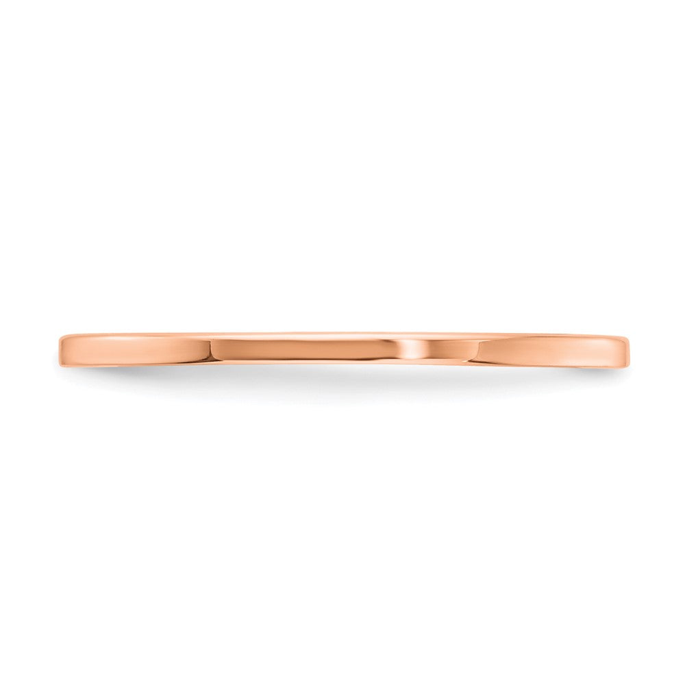 14K Rose Gold 1.2mm Flat Stackable Band
