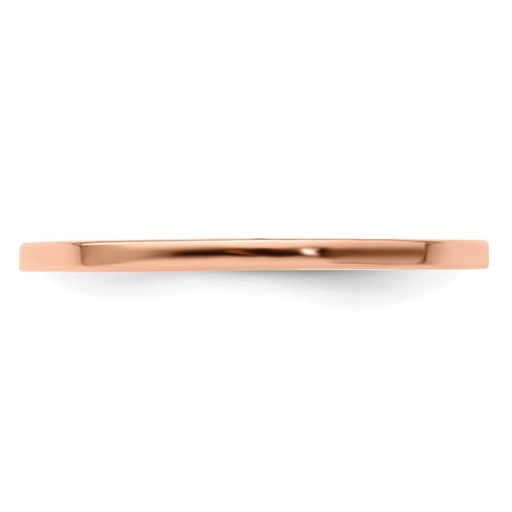14K Rose Gold 1.2mm Flat Stackable Band