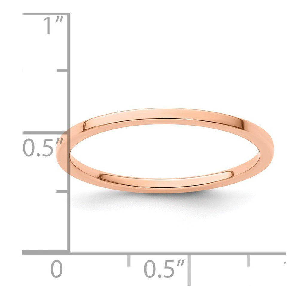 14K Rose Gold 1.2mm Flat Stackable Band