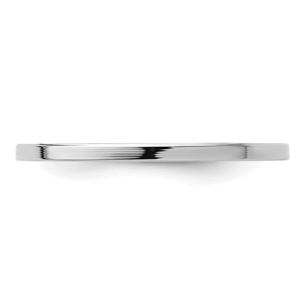 14K White Gold 1.2mm Flat Stackable Band