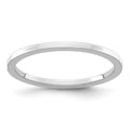 14K White Gold 1.2mm Flat Stackable Band