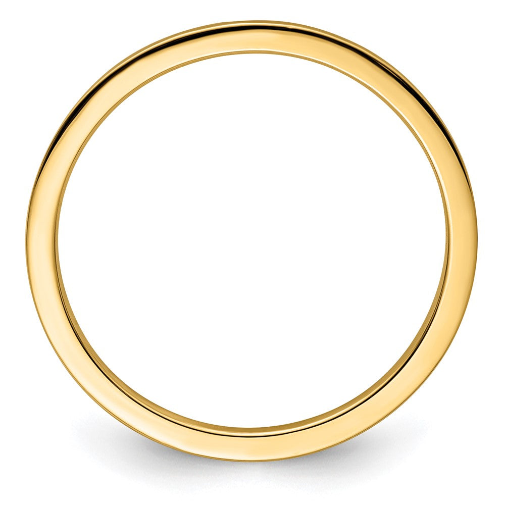 14K Gold 1.2mm Flat Stackable Band