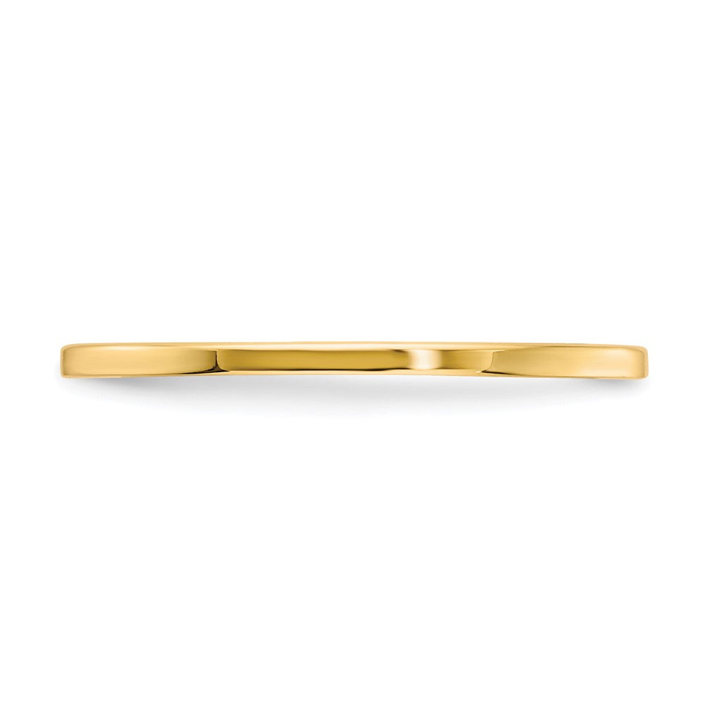14K Gold 1.2mm Flat Stackable Band