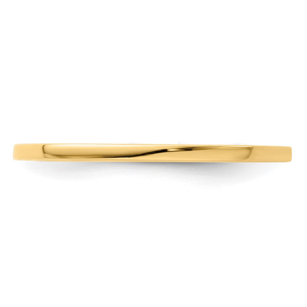 14K Gold 1.2mm Flat Stackable Band
