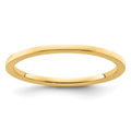 14K Gold 1.2mm Flat Stackable Band