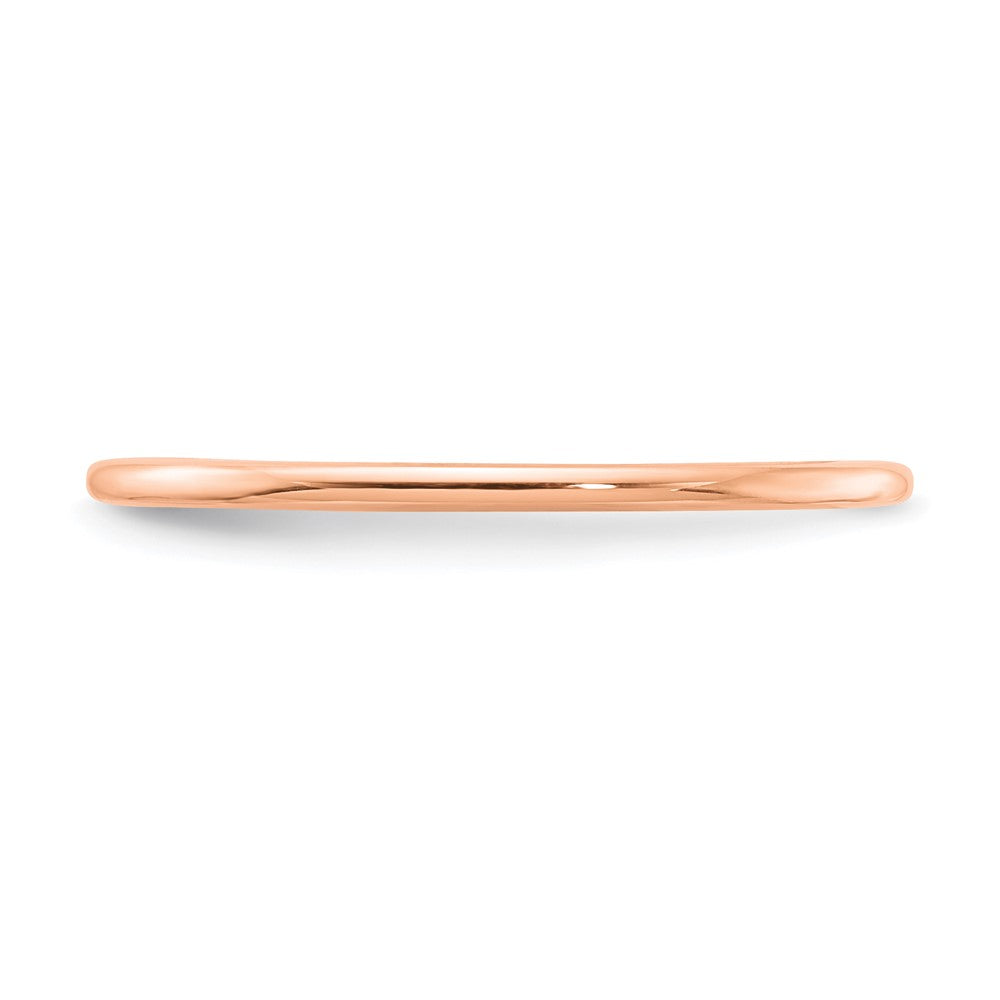 14K Rose Gold 1.2mm Half Round Stackable Band