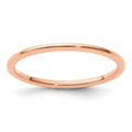 14K Rose Gold 1.2mm Half Round Stackable Band