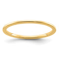 14K Gold 1.2mm Half Round Stackable Band