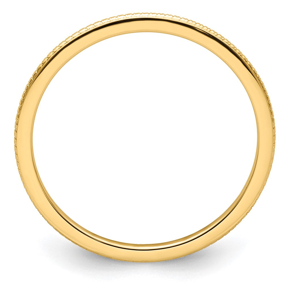 14K Gold 1.2mm Bead Stackable Band