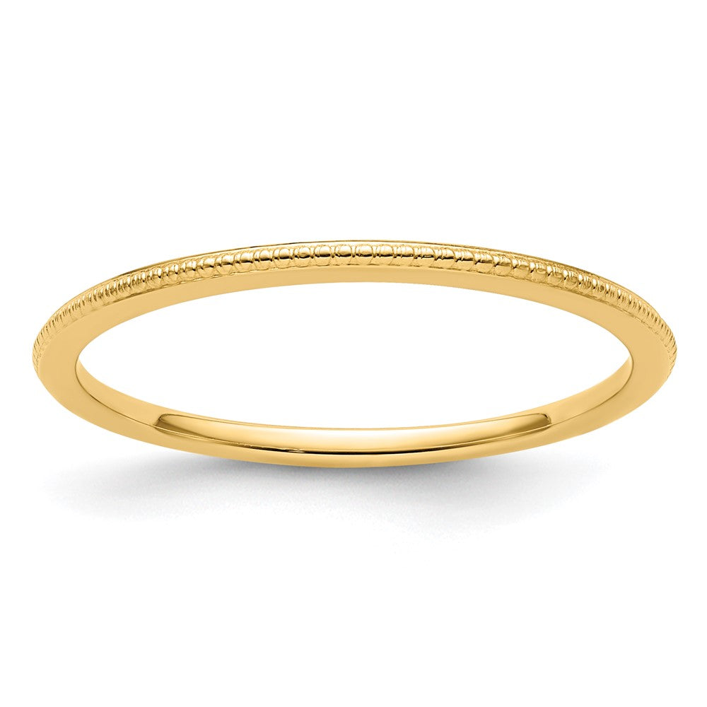 14K Gold 1.2mm Bead Stackable Band