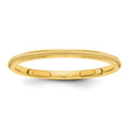 10k 1.5mm Milgrain Stackable Band