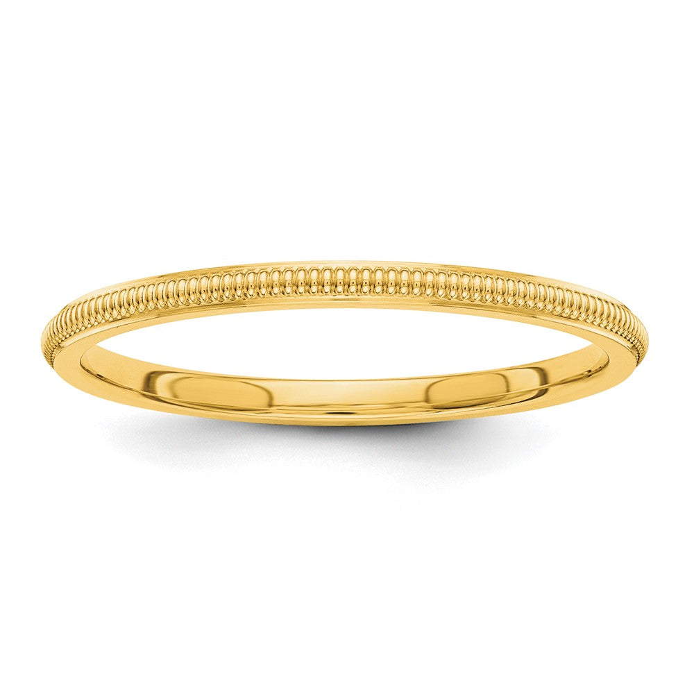 10k 1.5mm Milgrain Stackable Band