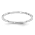 14K White Gold 1.2mm Flat Satin Stackable Band