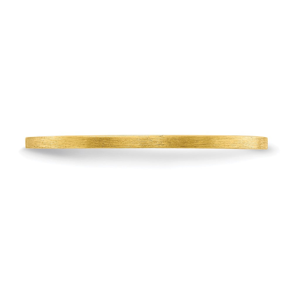14K Gold 1.2mm Flat Satin Stackable Band
