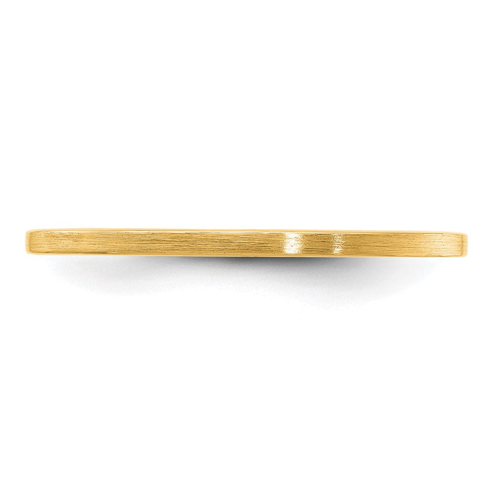 14K Gold 1.2mm Flat Satin Stackable Band