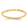 14K Gold 1.2mm Flat Satin Stackable Band