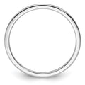 14K White Gold 1.2mm Half Round Satin Stackable Band