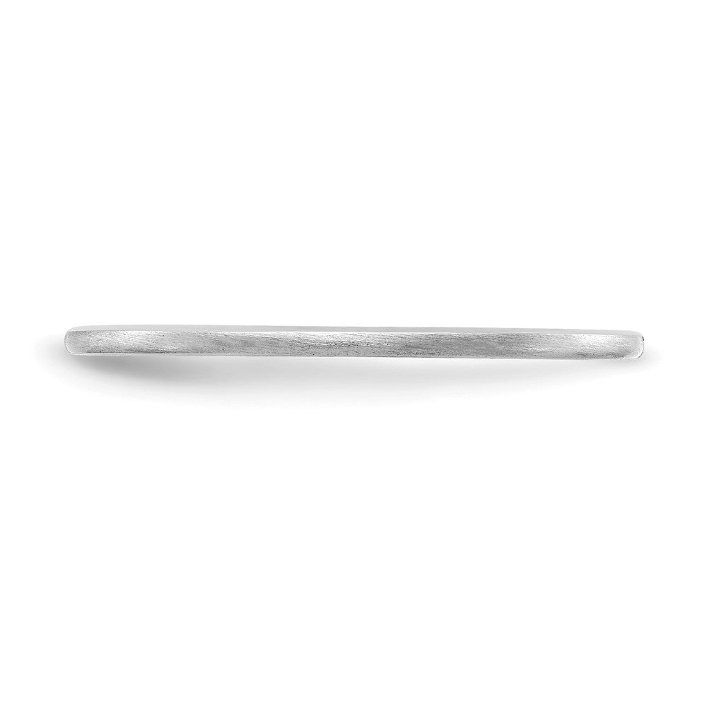 14K White Gold 1.2mm Half Round Satin Stackable Band