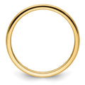14K Gold 1.2mm Half Round Satin Stackable Band