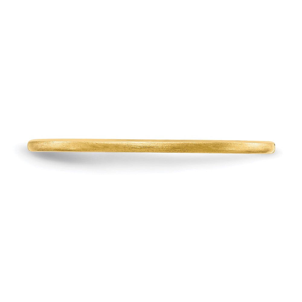 14K Gold 1.2mm Half Round Satin Stackable Band