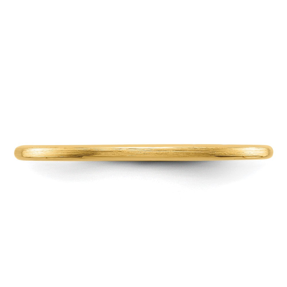 14K Gold 1.2mm Half Round Satin Stackable Band