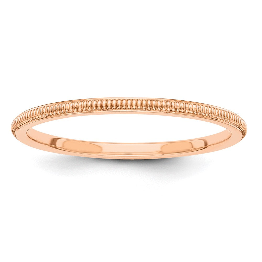 10k Rose-Gold 1.5mm Milgrain Stackable Band