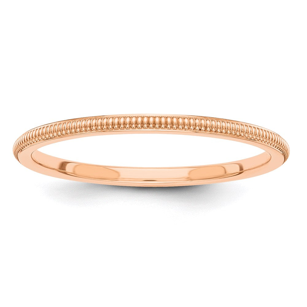 14k Rose-Gold 1.5mm Milgrain Band