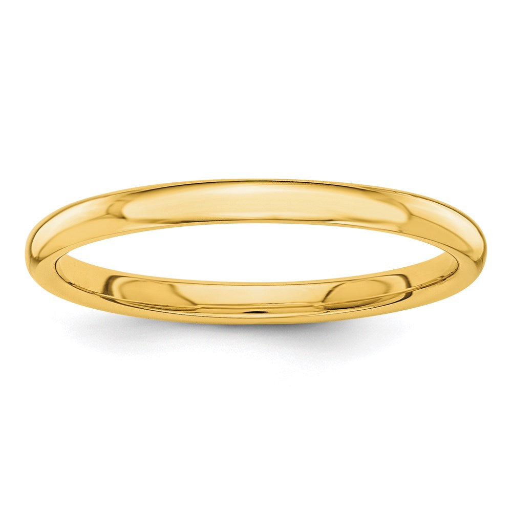 14k Polished 2mm Band