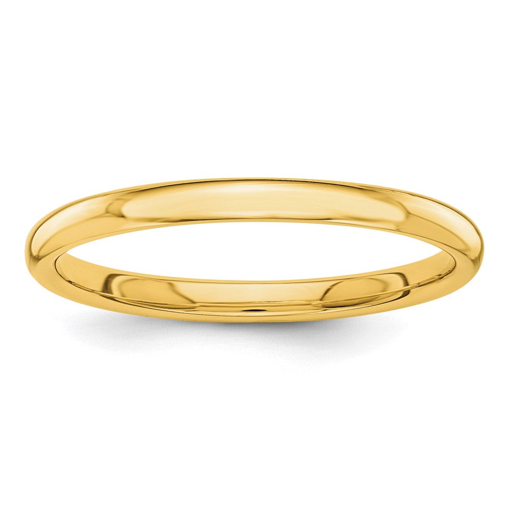 10K Polished 2mm Stackable Band