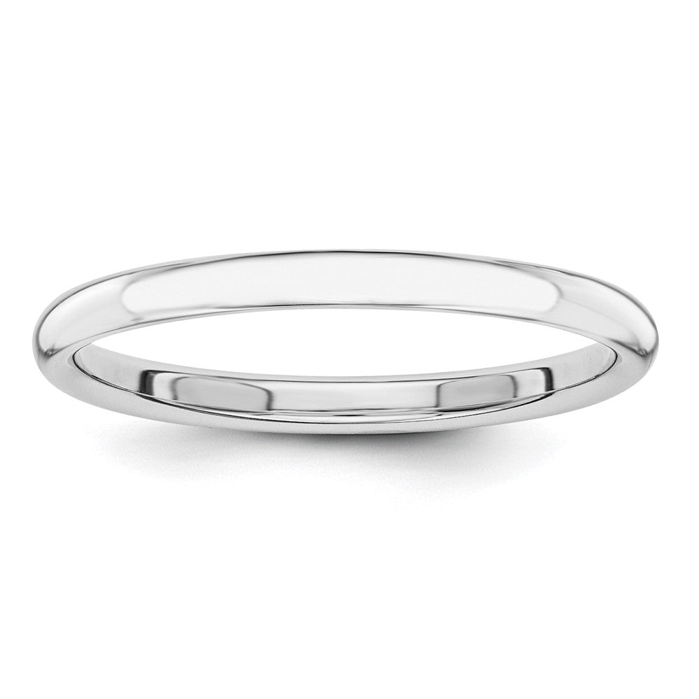 10K White Gold Polished 2mm Stackable Band