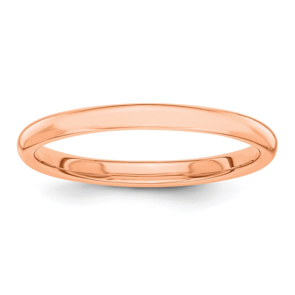 10K Rose Gold Polished 2mm Stackable Band