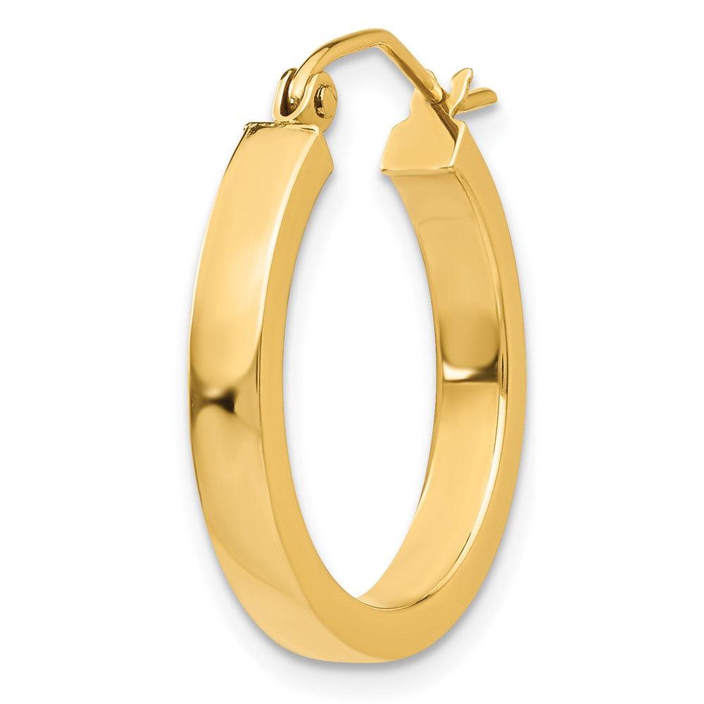 Single 14k 2x3mm Square Tube Hoop Earring