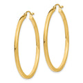 14k 2mm Square Tube Hoop Earrings
