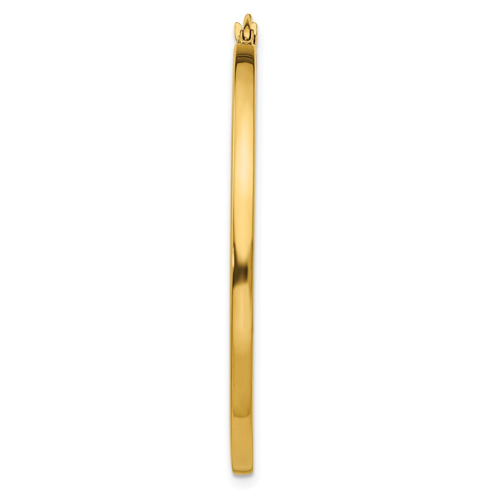 Single 14k 2mm Square Tube Hoop Earring