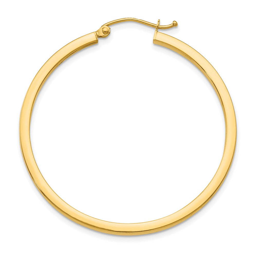 Single 14k 2mm Square Tube Hoop Earring