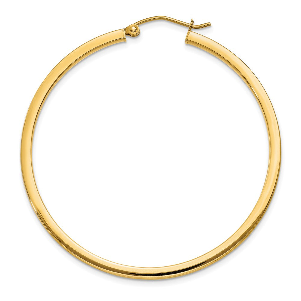 Single 14k 2mm Square Tube Hoop Earring