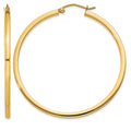 14k 2mm Square Tube Hoop Earrings