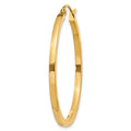 Single 14k 2mm Square Tube Hoop Earring