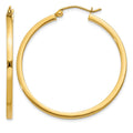 14k 2mm Square Tube Hoop Earrings