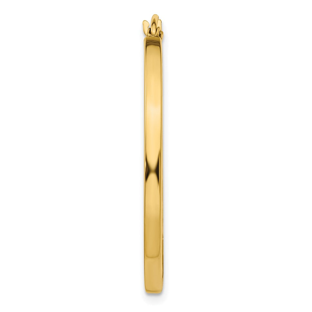 Single 14k 2mm Square Tube Hoop Earring