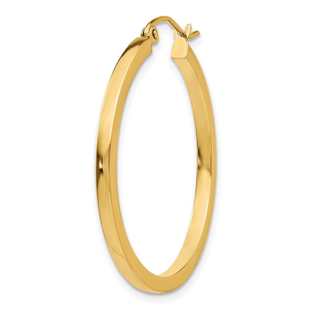 Single 14k 2mm Square Tube Hoop Earring