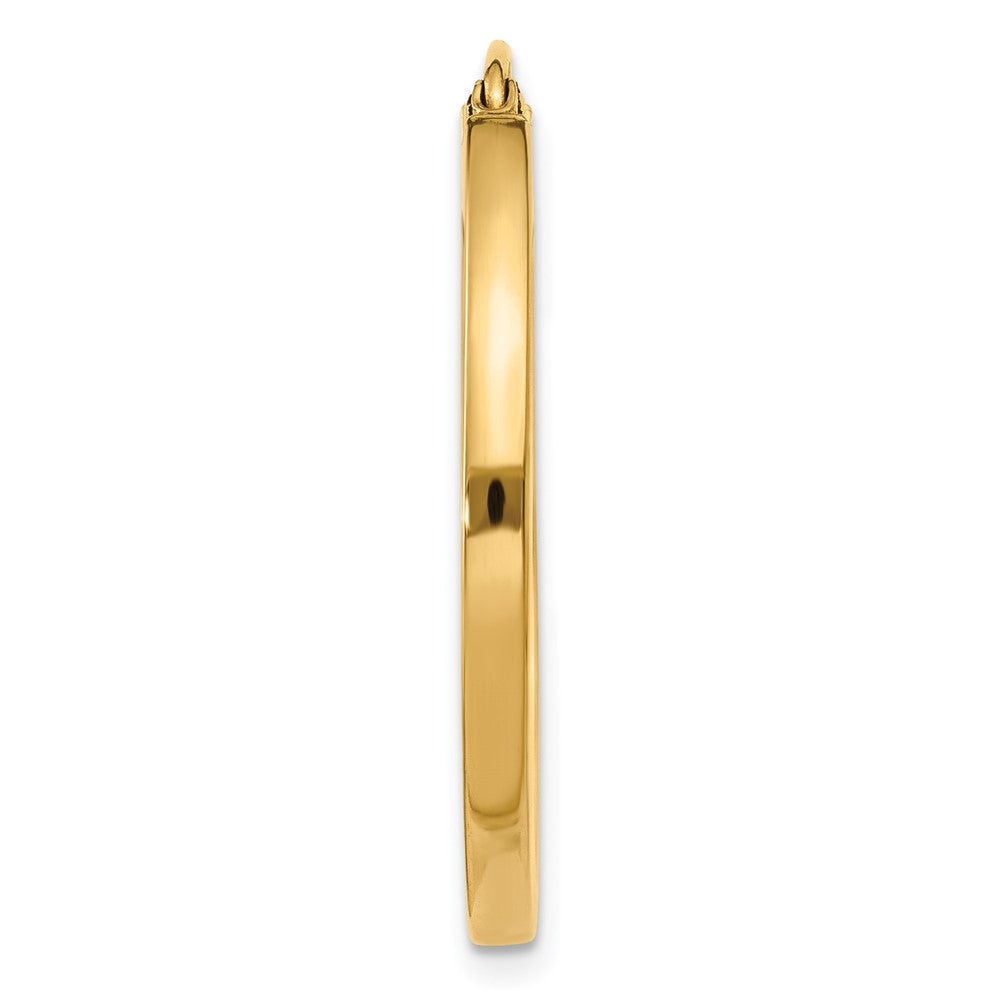 Single 14k 2mm Square Tube Hoop Earring