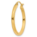 Single 14k 2mm Square Tube Hoop Earring