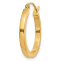 Single 14k 2mm Square Tube Hoop Earring