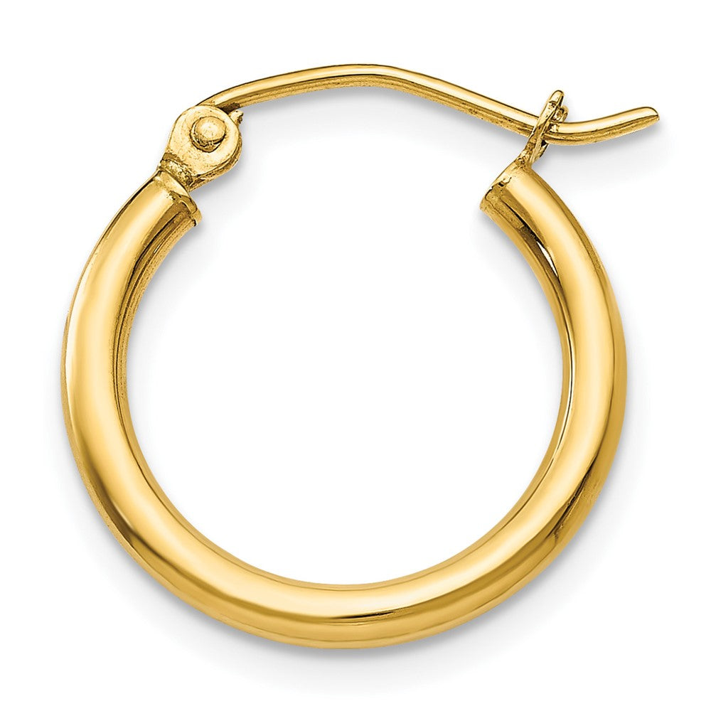 Single 14k Polished 2x17.5mm Tube Hoop Earring
