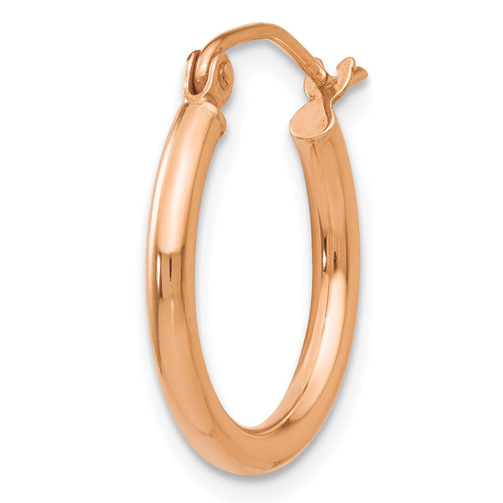 Single 14k Polished 2x17.5mm Tube Hoop Earring