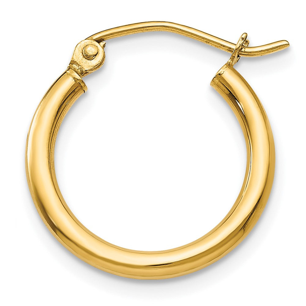 Single 14k Polished 2x17.5mm Lightweight Tube Hoop Earring