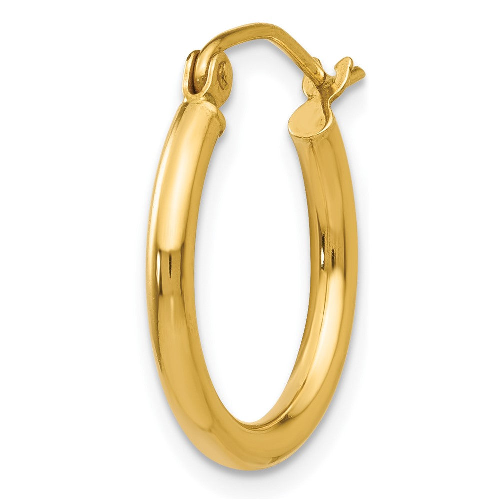 Single 14k Polished 2x17.5mm Lightweight Tube Hoop Earring